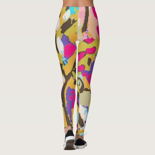 Roze Boho Floral I Leggings (Achterkant)