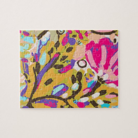 Roze Boho Floral I Legpuzzel (Horizontaal)