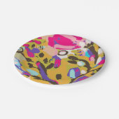 Roze Boho Floral I Papieren Bordje (Gekanteld)