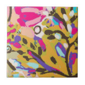 Roze Boho Floral I Tegeltje (Voorkant)