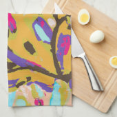 Roze Boho Floral I Theedoek (Quarter Fold)