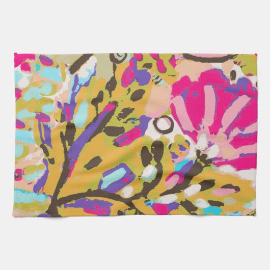 Roze Boho Floral I Theedoek (Horizontaal)