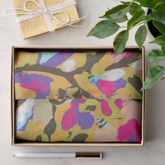 Roze Boho Floral I Tissuepapier (Geschenk)