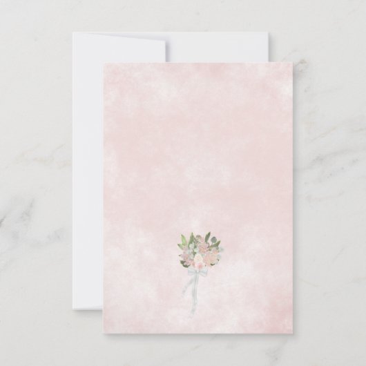 Roze Boho Floral, mijn Bridesmaïde Kaart (Achterkant)