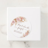 Roze Boho Floral Pampas Grass Pop hem als ze Pop Bedankjes Labels (In situ)