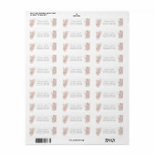 Roze Boho Floral Return Address Label (Full Sheet)