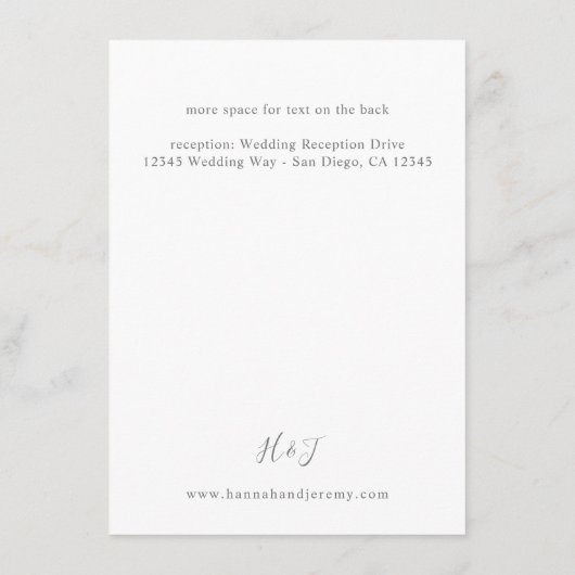 Roze Boho Floral SM Enclosure Kaart (Achterkant)