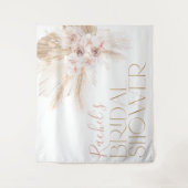 Roze Boho Floral Vrijgezellenfeest Backdrop Wandkleed (Voorkant)