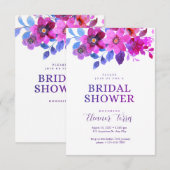 Roze boho floral vrijgezellenfeest kaart (Voorkant / Achterkant)