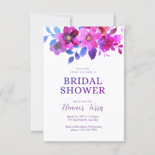 Roze boho floral vrijgezellenfeest kaart