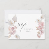 Roze Boho Floral w Meal RSVP 2 (Voorkant)