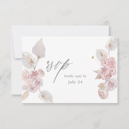Roze Boho Floral w Meal RSVP 2