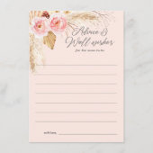 Roze boho florale pampas, advies voor de moeder (Voorkant)