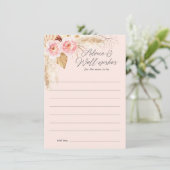 Roze boho florale pampas, advies voor de moeder (Staand voorkant)