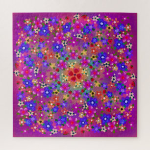 roze Boho Flowers Legpuzzel