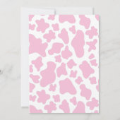 Roze Boho Heilige Koe Meisje Baby shower Uitnodigi Kaart (Achterkant)