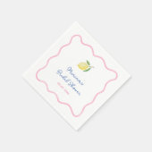 Roze Boho Kronkelrand Bruiloftsshower met citroene Servet (Hoek)