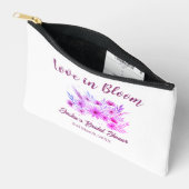 roze boho liefde in bloei bruiloft naam retro etui (Open)