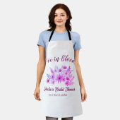 roze boho liefde in bloei bruiloft naam retro schort (Gedragen)