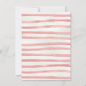 Roze Boho Natuur Baby shower meisje waslijn Kaart (Achterkant)