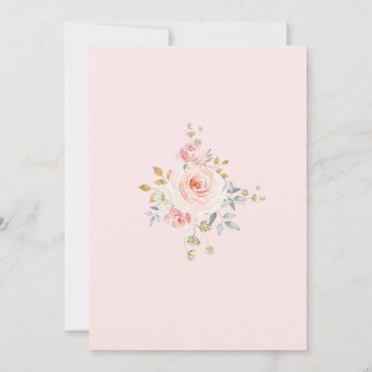 Roze Boho Oerwoud Dieren Voorspellingen voor Baby  Kaart (Achterkant)