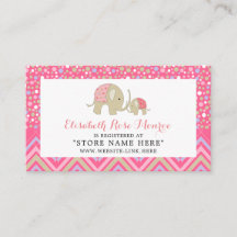 Roze Boho Olifant & Chevron Baby Gift Registry