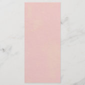 Roze Boho Olifant Meisje Baby shower Menu (Achterkant)