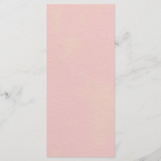 Roze Boho Olifant Meisje Baby shower Menu (Achterkant)