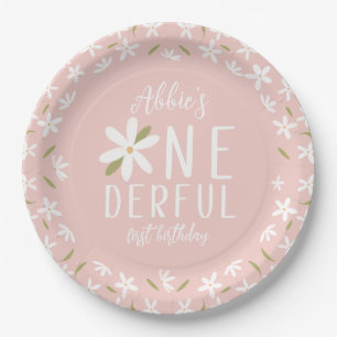 Roze Boho Onederful First Birthday Bord