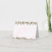 Roze Boho Pampas Gras Bruidsdiner Bedankt (Achterkant)