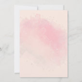 Roze Boho Pampas Grass Girl Baby shower Kaart (Achterkant)