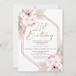 Roze Boho Pampas Grass Sweet 21st Birthday Kaart<br><div class="desc">Roze Boho Pampas Grass Sweet 21st Birthday Invitation Bohemian inspireerde het zoete 21ste verjaardagsfeest met twee grotendeels roze florale arrangementen met pamapgras en een modern kalligrafie-afbeelding als een kopje in een nepgouden textuur van het roos. Ideaal voor iedereen die op zoek is naar een bohemisch geïnspireerde liefdadige uitnodiging voor de...</div>