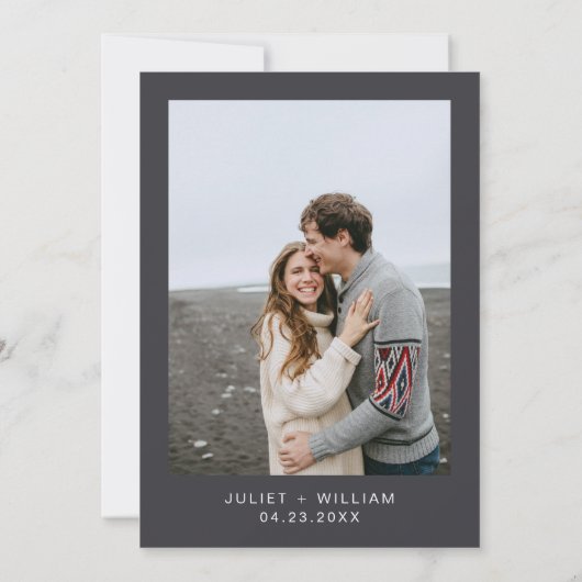 Roze Boho Peony Tuin Stoffig Roos Bruiloft Save The Date (Achterkant)