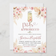 Roze Boho Petals en Prosecco Vrijgezellenfeest The