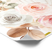 Roze Boho Pompoen Baby Shower Welkom Bord Poster (Hoek)