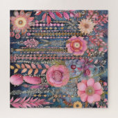 Roze Boho puzzel Legpuzzel (Horizontaal)