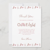 Roze Boho Rainbow is niet erg nederig Bedankkaart (Voorkant)