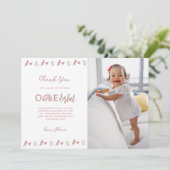 Roze Boho Rainbow is niet erg nederig Bedankkaart (Staand voorkant)