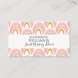 Roze Boho Rainbow Visitekaartje