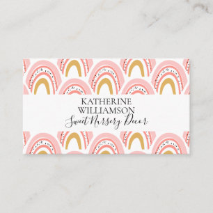 Roze Boho Rainbow Visitekaartje