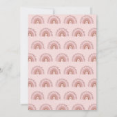 Roze Boho Ray van het Baby shower van Sunshine Rai Kaart (Achterkant)
