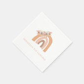 Roze Boho Regenboog Pampas Gras Verjaardagsfeest Servet (Hoek)