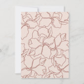 Roze & Boho Roest Brunch & Mousserende Wijn Bruids Kaart (Achterkant)