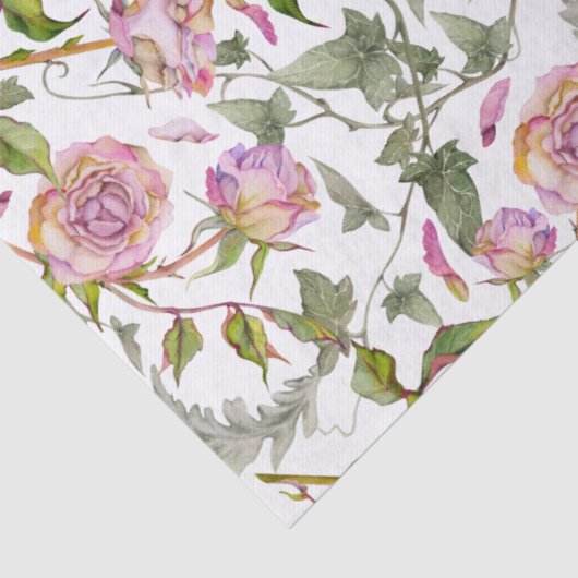 Roze Boho Roos Decoupage Tissuepapier (Detail)