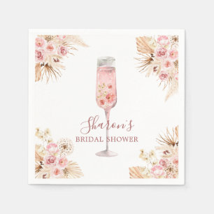 Roze Boho Roos Soiree Bruids Bruiloft Papieren Ser Servet