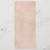 Roze Boho Roos Soiree Vrijgezellenfeest Menu (Achterkant)