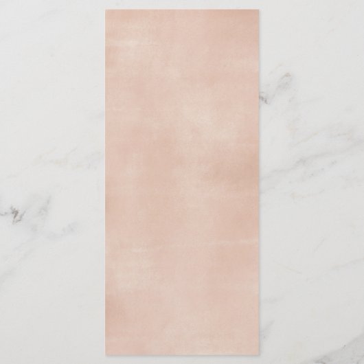 Roze Boho Roos Soiree Vrijgezellenfeest Menu (Achterkant)