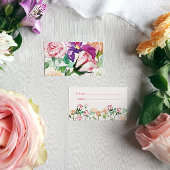 Roze Boho Rustic Garden Plaatskaartje