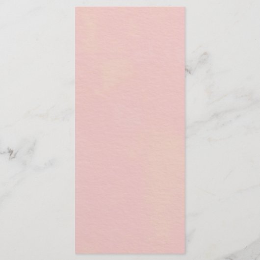 Roze Boho Safari Party Dieren Baby shower Menu (Achterkant)