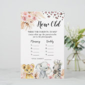 Roze Boho Safari Party Dieren Hoe oude ouders (Staand voorkant)